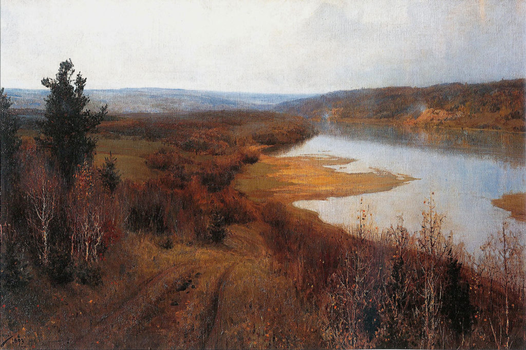 Поленов Василий Дмитриевич. Стынет. Осень на Оке близ Тарусы. 1893г.