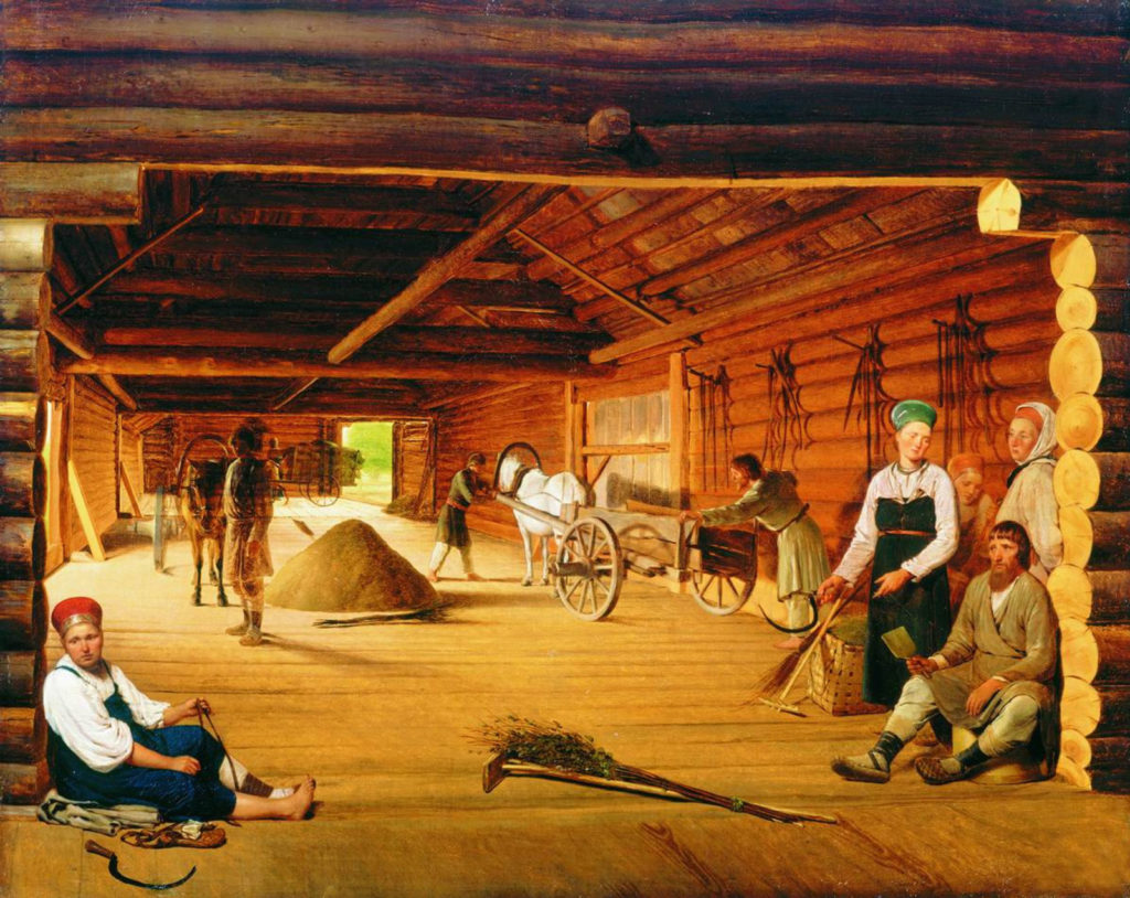 Венецианов А.Г. Гумно. 1821