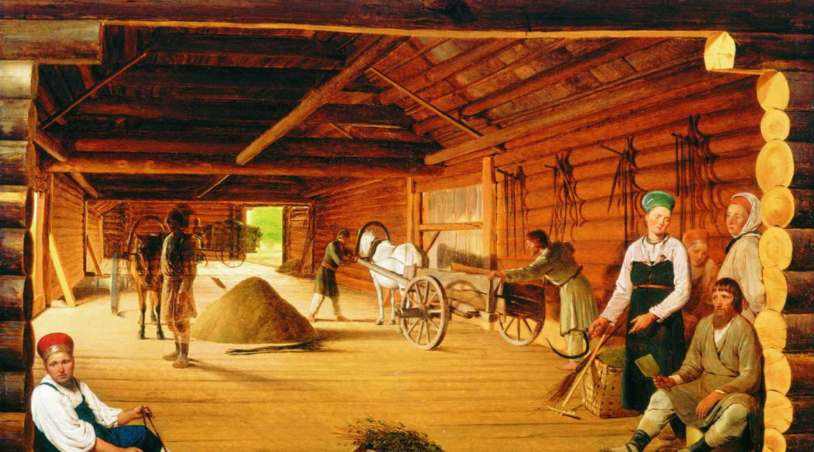 Венецианов А.Г. Гумно. 1821
